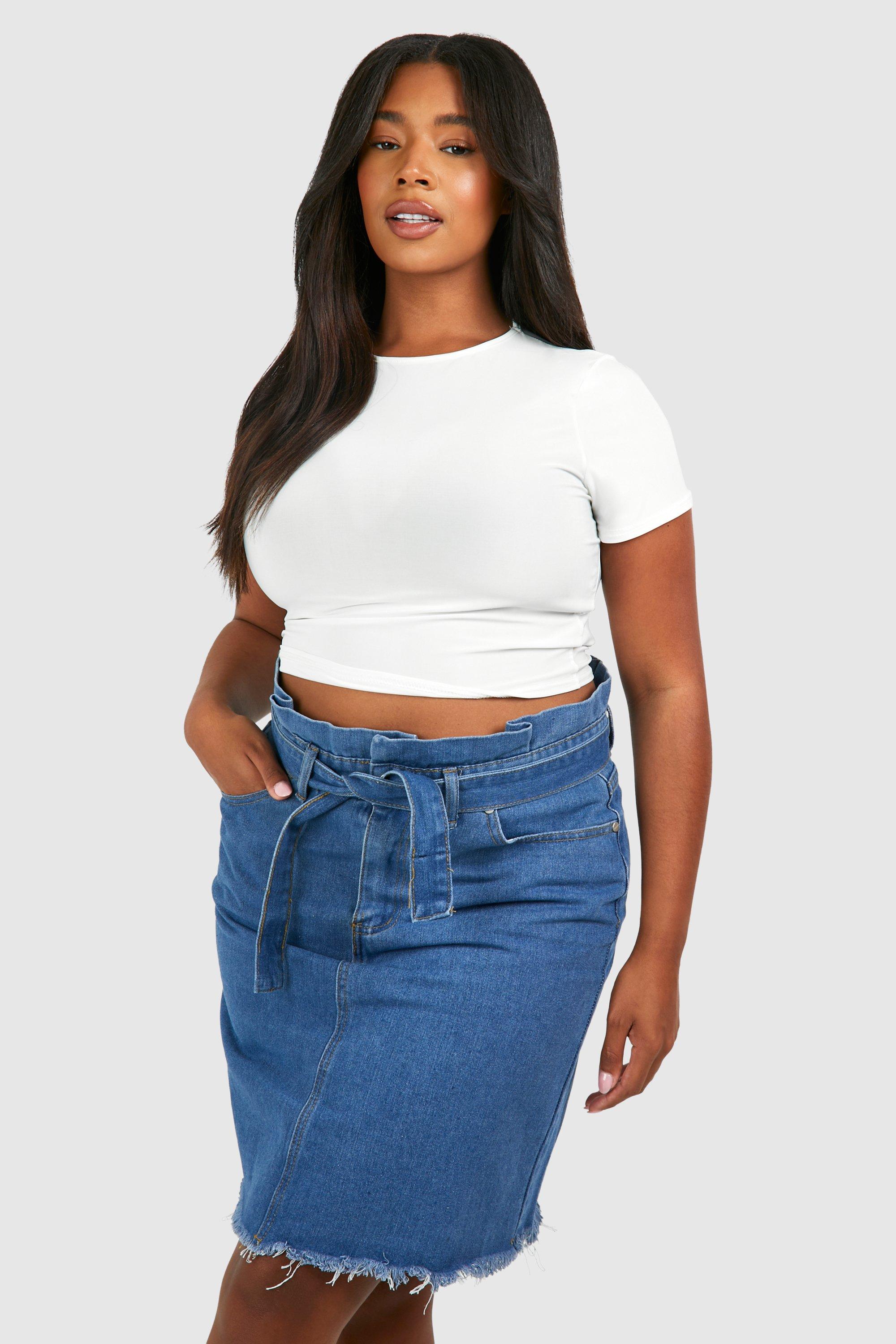 Mid length hotsell blue jean skirts